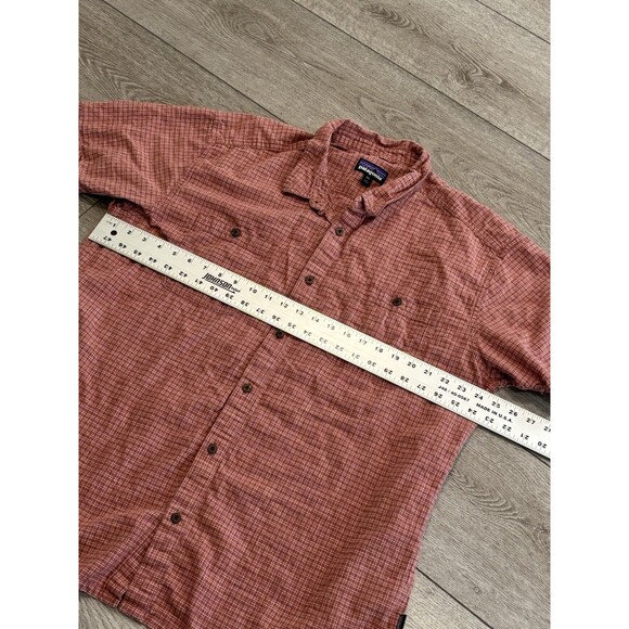 Patagonia Shirt Adult XXL Red Plaid Hemp Organic Cotton Blend Button Down Mens - Picture 5 of 7
